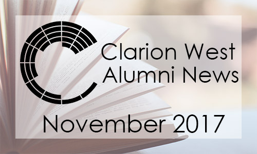 Clarion West Alumni News, November 2017 Clarion West Alumni News, November 2017